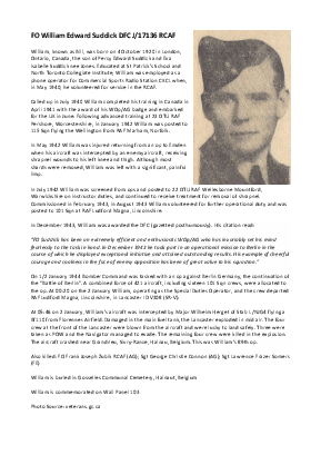 A preview of a PDF biography for Suddick, William Edward